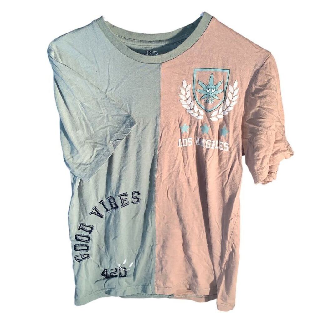 Eighty Eight Men's Spliced Graphic Tee Multicolor Size S